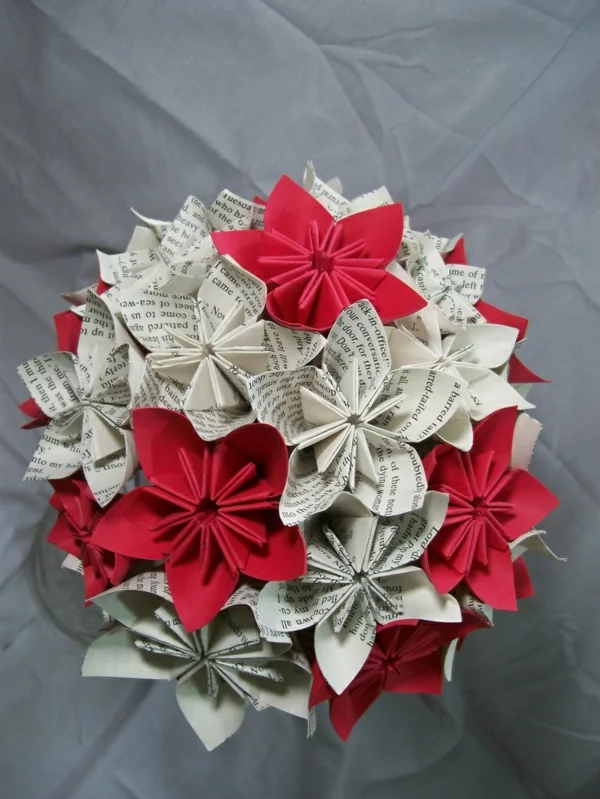 Neue Weihnachtsgestecke selber machen origami
