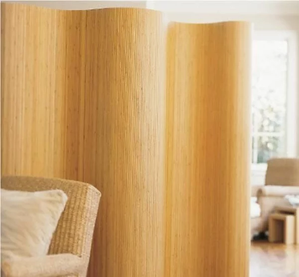 Raumteiler Ideen Holz design raumteiler glatt wellen