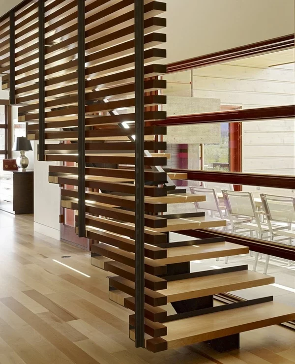 Raumteiler Ideen Holz design raumteiler treppe