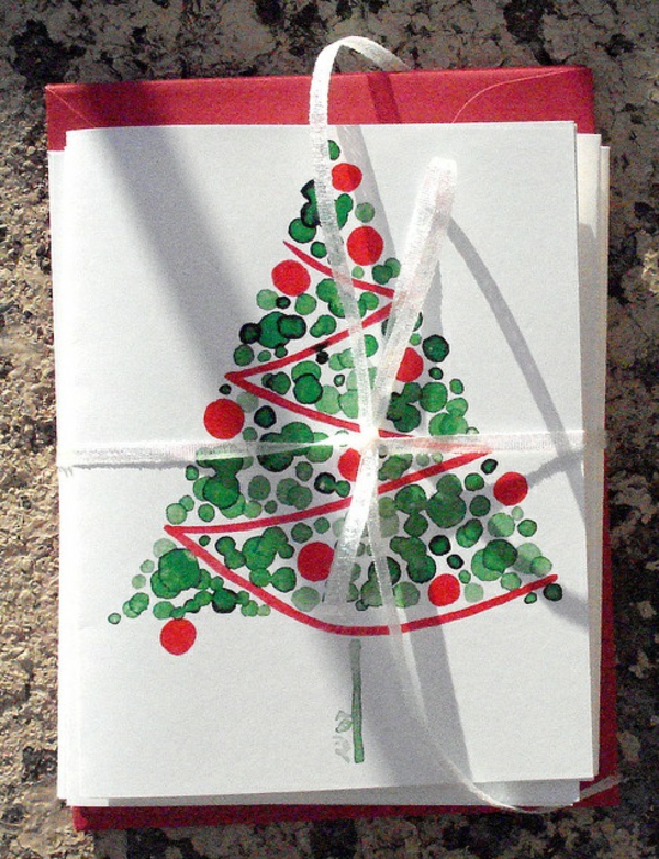 Schöne Weihnachtskarten selber basteln 