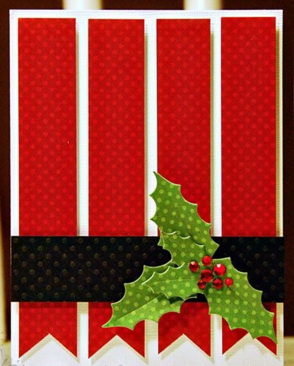 Schöne Weihnachtskarten selber basteln festlich farben