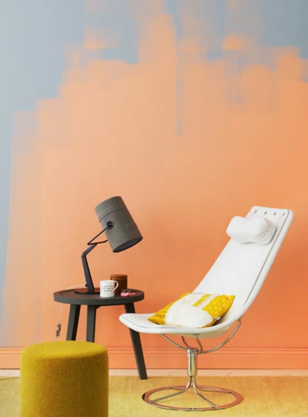 Tolle Wandgestaltung mit Farbe wandfarben ideen herrlich orange
