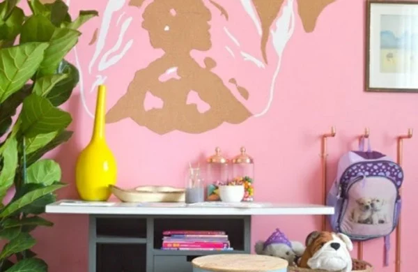 Farbgestaltung im Kinderzimmer in Rosa 