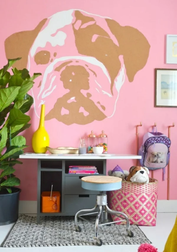 Tolle Wandgestaltung mit Farbe wandfarben ideen rosa