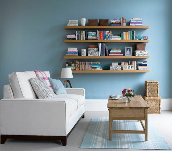 35 tolle, schwebende Wandregale in Braun