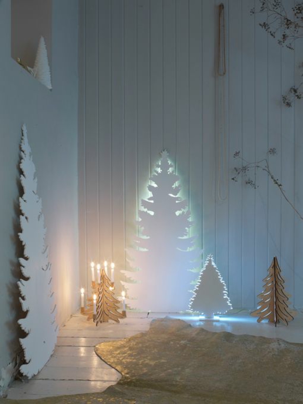 Weihnachtsbeleuchtung indirektes licht Lichterketten Innen weiß märchen