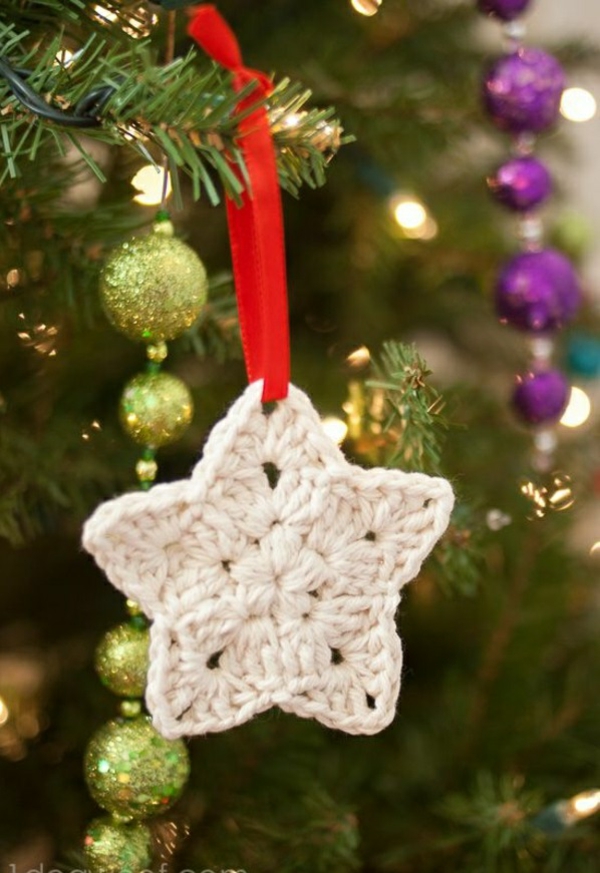 Weihnachtssterne basteln vorlagen kinder weiß stricken