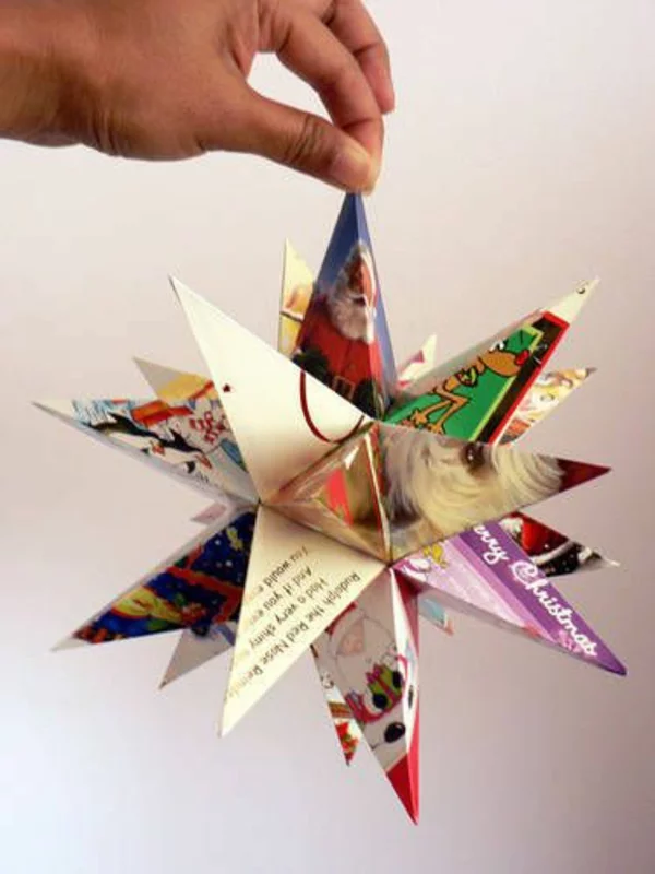 Weihnachtssterne dekoidee basteln vorlagen kinder aus papier