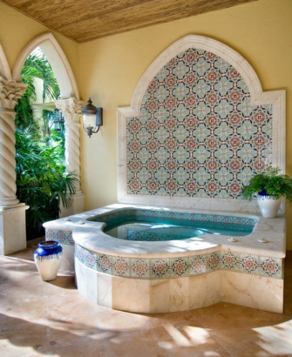 badezimmer gestaltung badewanne mosaik
