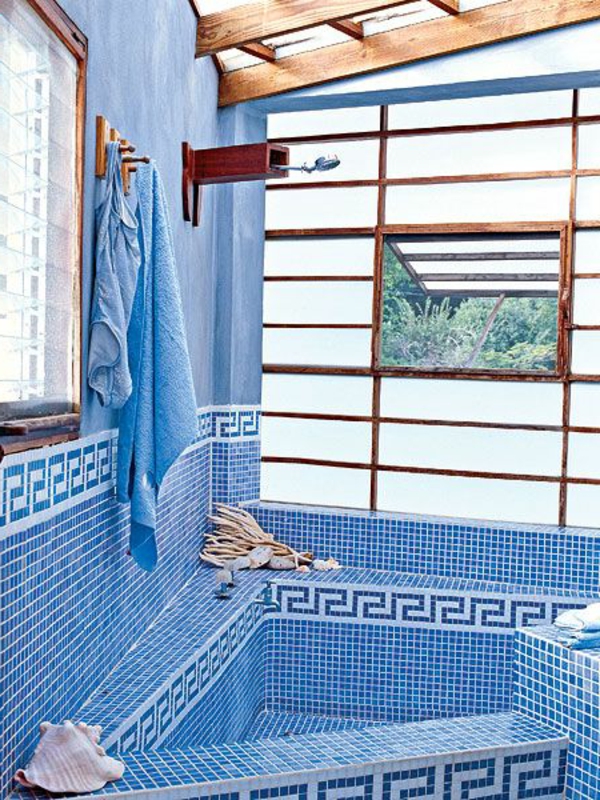 badezimmer gestaltung mosaik türkis badgestaltung ideen