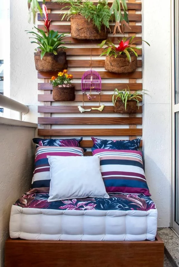 balkonideen platzsparende balkonmöbel balkonpflanzen