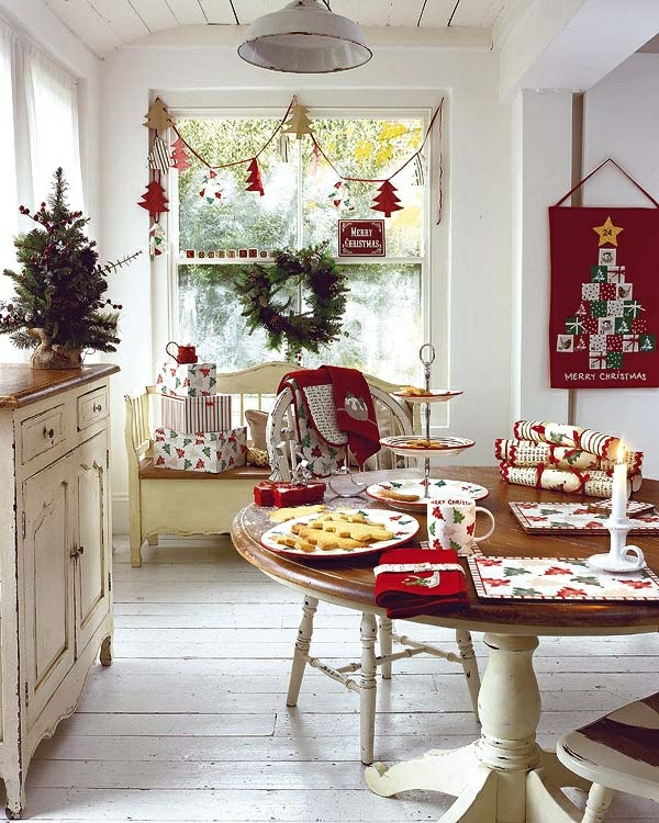bastelideen für Fenster Weihnachten deko tradition
