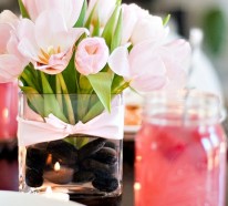 Tischdeko mit Tulpen – festliche Tischdeko Ideen mit Frühligsblumen