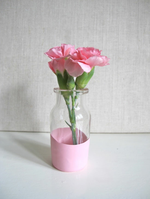 diy ideen bastelideen pastellfarben vase einweckglas rosen
