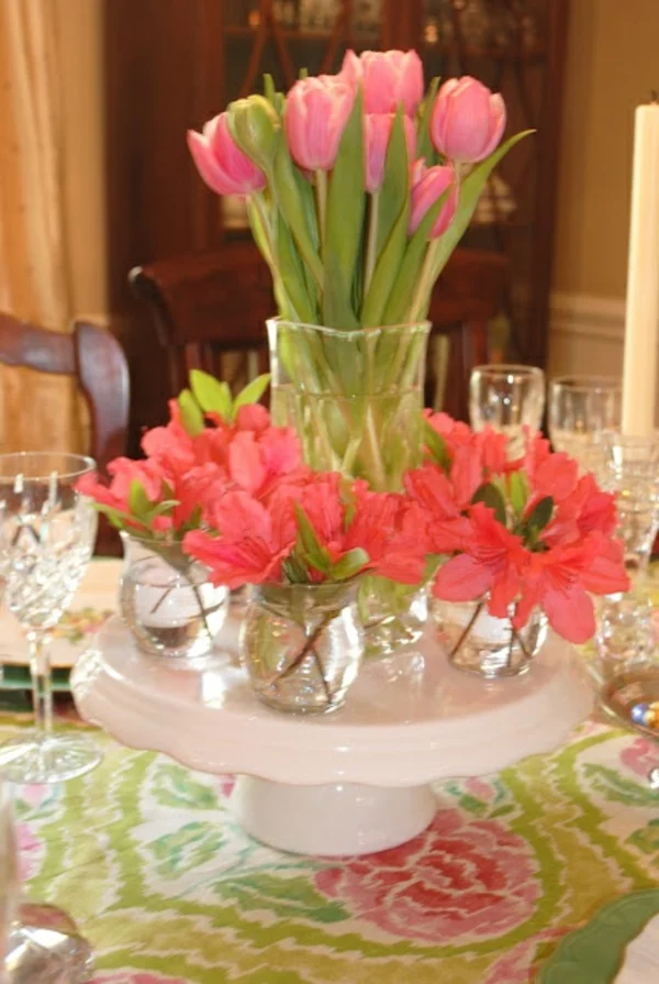 elegante tischdeko ideen mit tulpen festliche tischdekoration