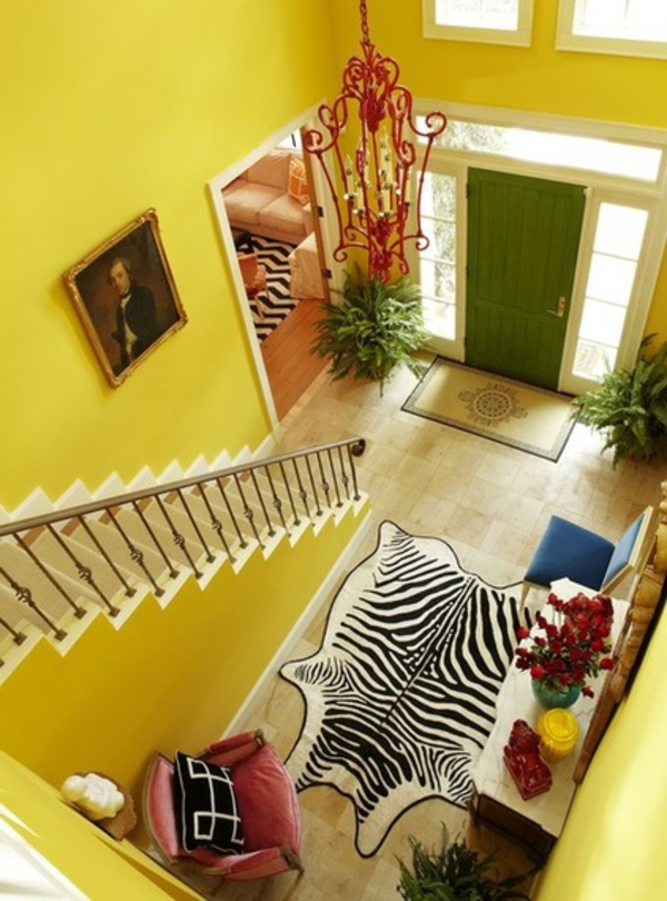 farbgestaltung flur gelb treppenhaus