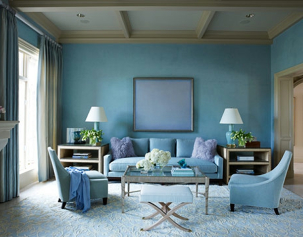 farbideen wohnzimmer blaue töne