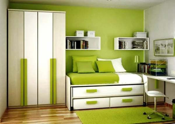 farbideen wohnzimmer grün arbeitszimmer