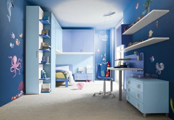farbidee wohnzimmer kinderzimmer meerestiere