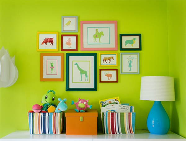 farbideen wohnzimmer neongrün bilder