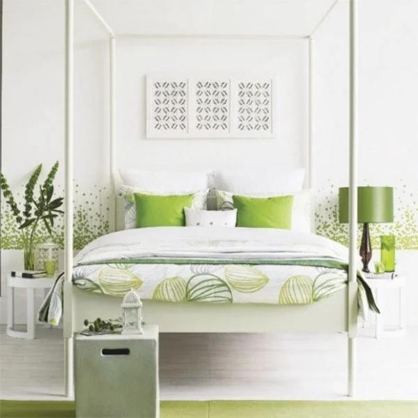 feng shui schlafzimmer einrichten farben grün zimmergrünpflanzen