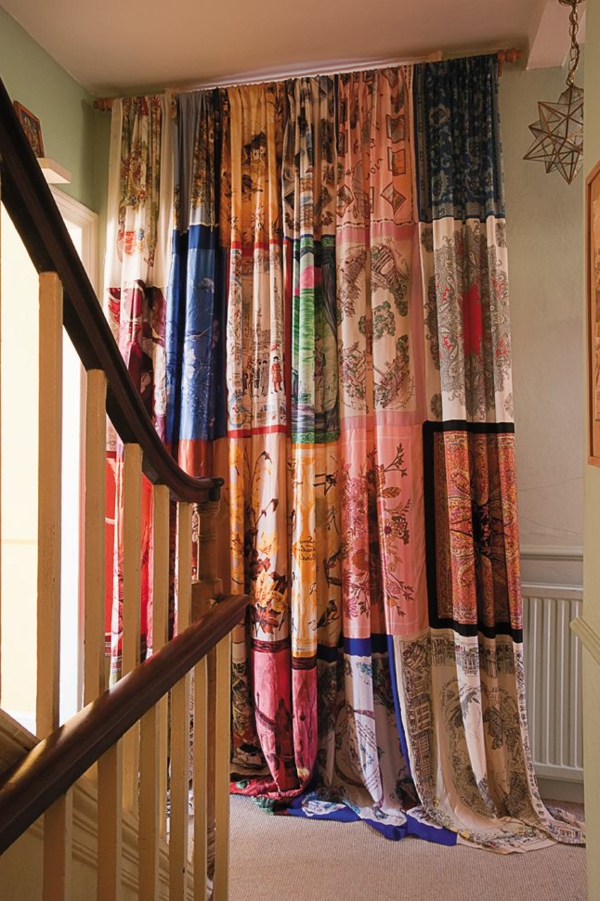 gardinen dekorationsvorschläg quilt