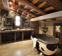 Holz im Badezimmer – Landhausstil im Bad für warme, entspannende Atmosphäre