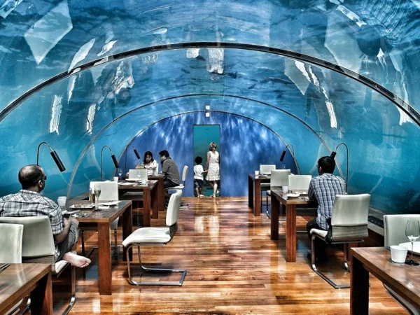 hotel maldives unterwasser restaurant