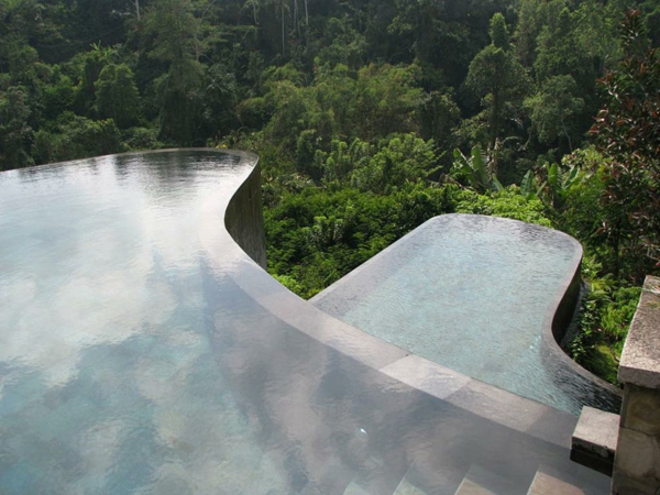 indonesien hotel pool infinity hotel ubud hängend garten