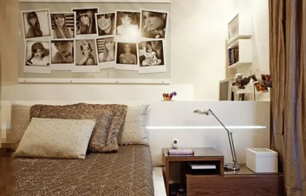 jugendliches warm ambiente schlafzimmer modern gestalten braun