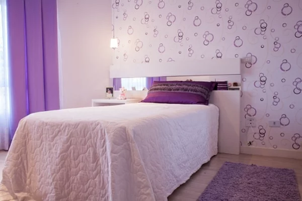jugendliches schlafzimmer modern gestalten lila