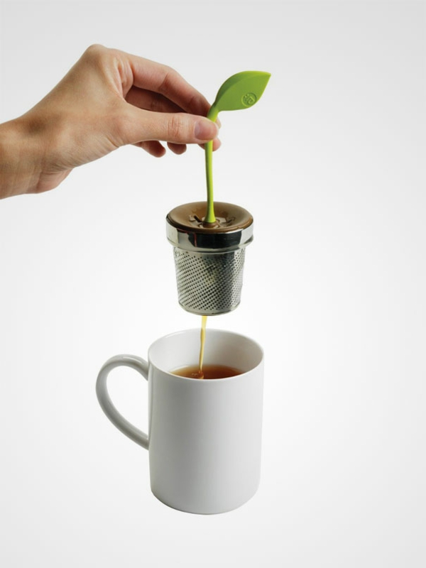 kreative pflanzen Dekoideen Teeei blumentopf