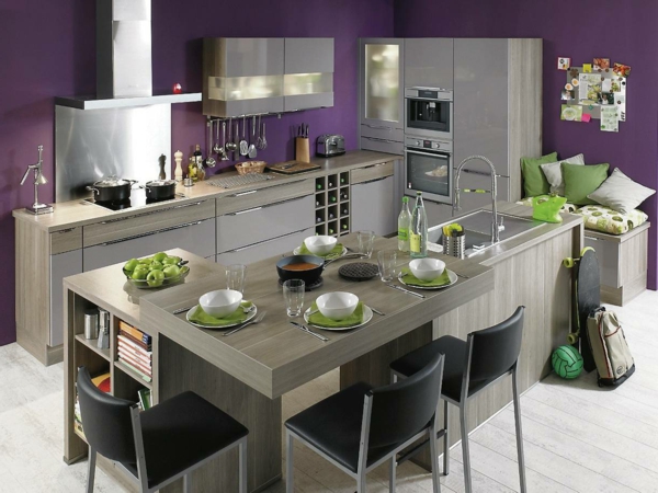 metod küchen grau lila