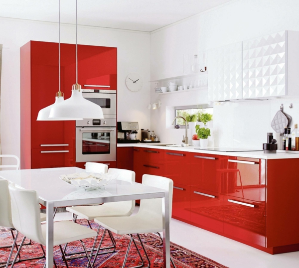 metod küchen hochglanz rot weiß