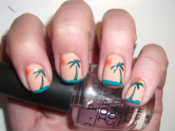 fingernägel design palme