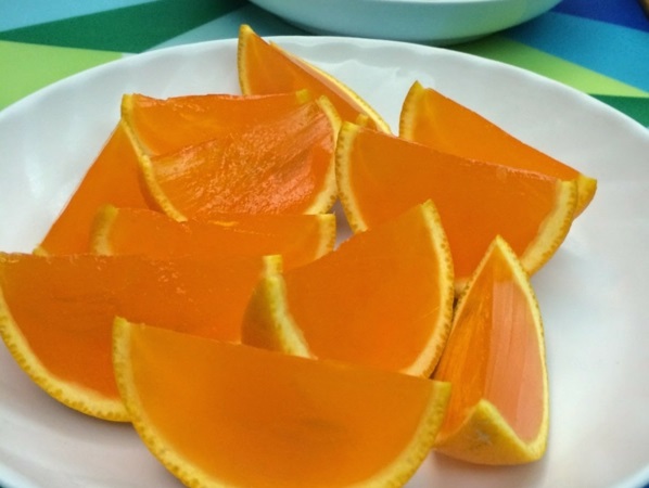 orange gelee wassermelone nachtisch gelatine