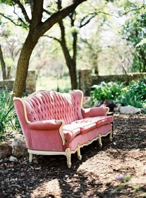 retro möbel einrichtung wohnen rosa sofa samt