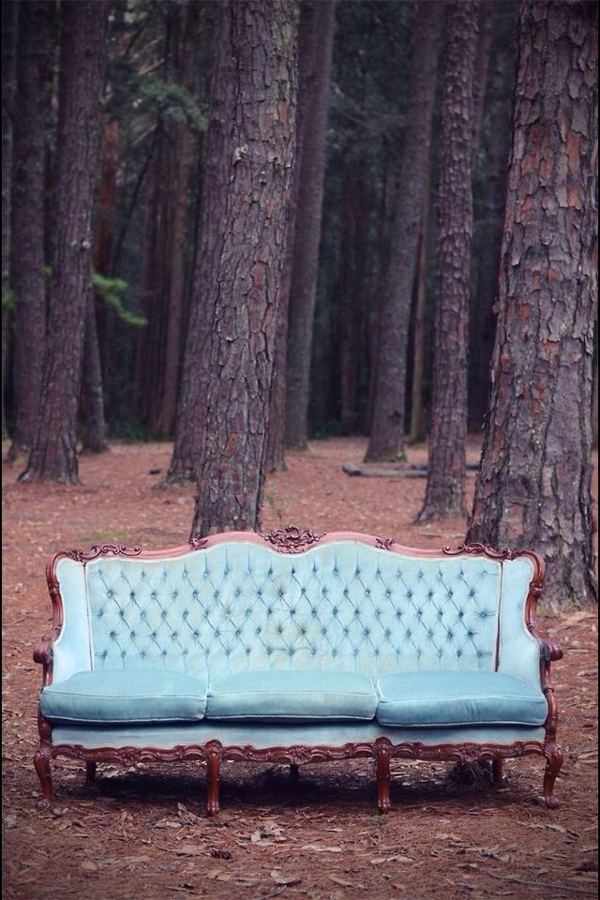 retro möbel einrichtung wohnen sofa blau