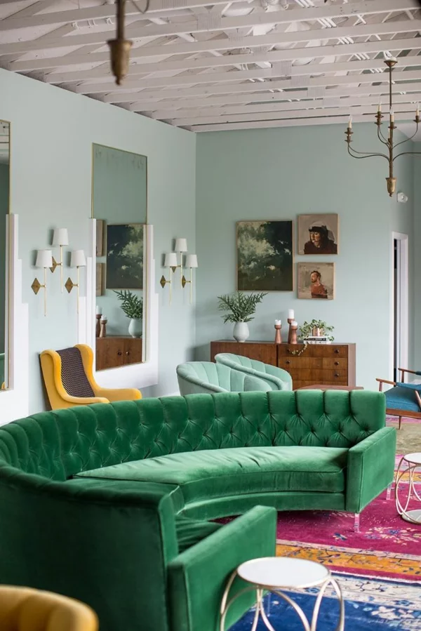 retro möbel einrichtung wohnen sofa grün