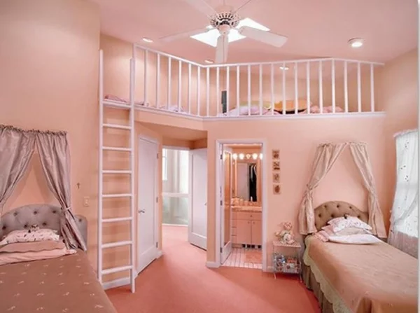 rosa schlafzimmer naturfarben