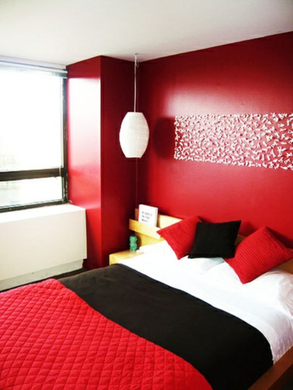 schlafzimmer farben wandfarben schlafzimmer rot schwarz
