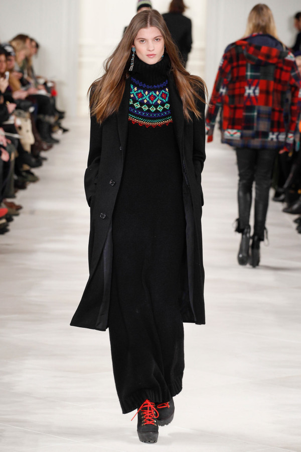 schwarzes strickkleid mantel strickmode fw 2014 2015 winterkleider damen