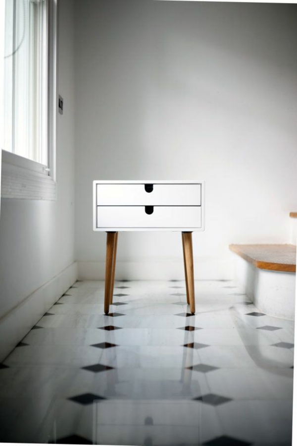 skandinavisches design möbel beistelltisch schubladen weiß