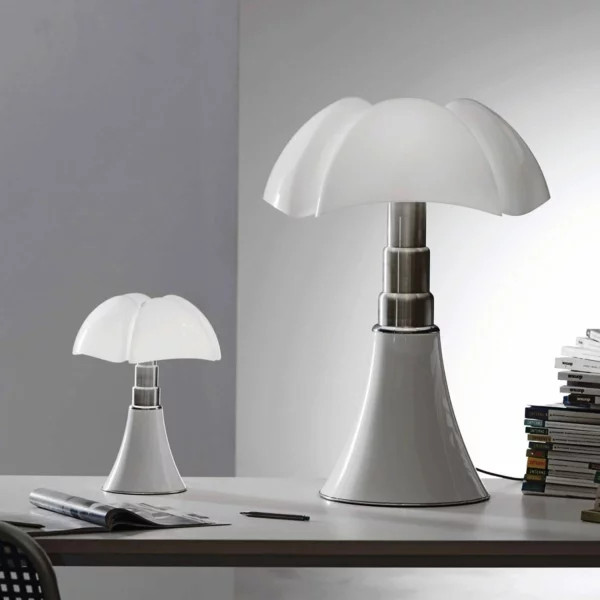 stehlampen design lampenschirm weiß schreibtischlampe