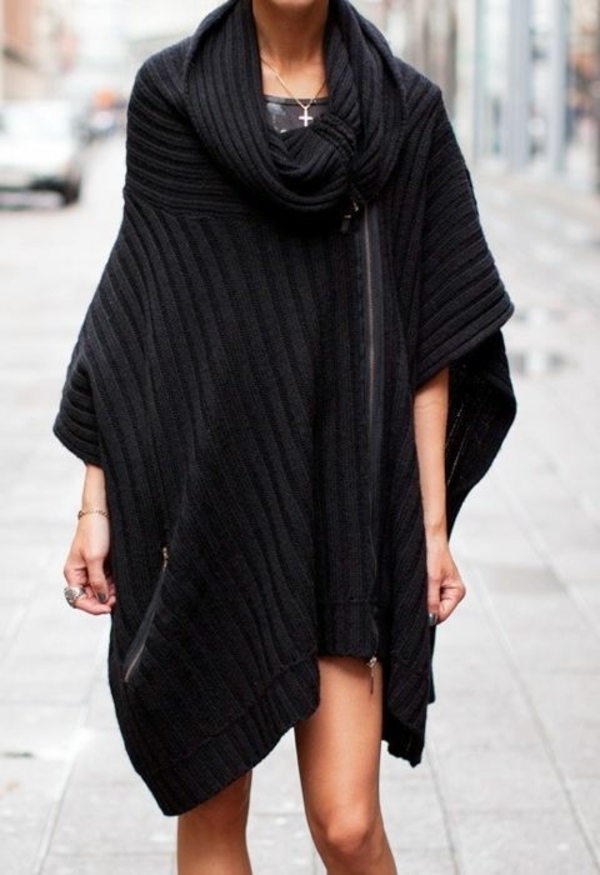 strickkleider damen grobstrick pullover schwarzes strickkleid oversize mode