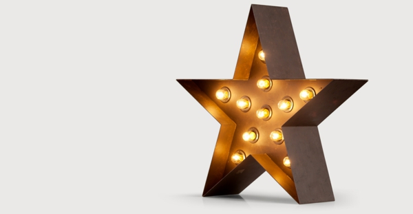 25 Dekoideen für Tischlampe Stern