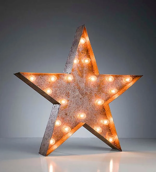 tischlampe design stern beleuchtung dekorativ orange