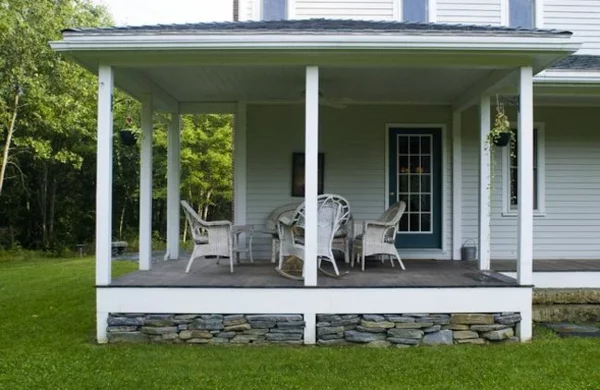 veranda bauen amerikanische holzhäuser terrassenplanung