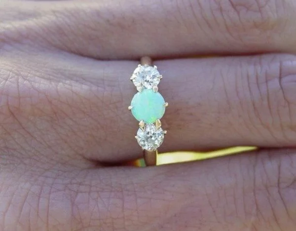 verlobungsring opal vintage heiratsantrag ring