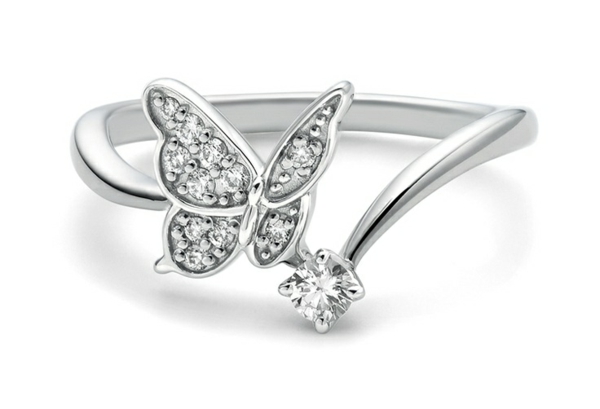 verlobungsringe heiratsantrag ring diamantring verlobung schmetterling
